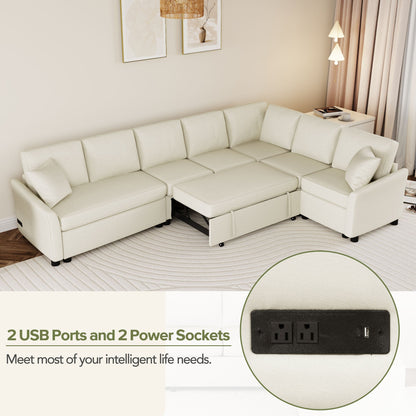124.8 Shaped Sofa Convertible Sofa Bed Pull ut SofOa Sleeper