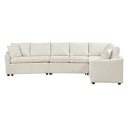 124.8 Shaped Sofa Convertible Sofa Bed Pull ut SofOa Sleeper