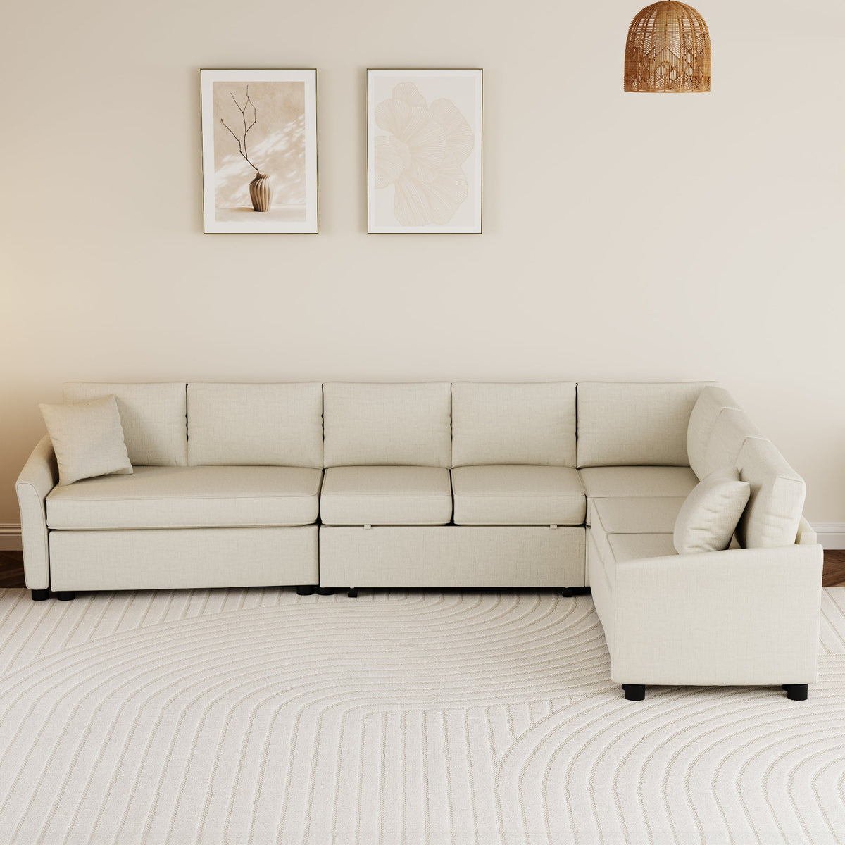 124.8 Shaped Sofa Convertible Sofa Bed Pull ut SofOa Sleeper
