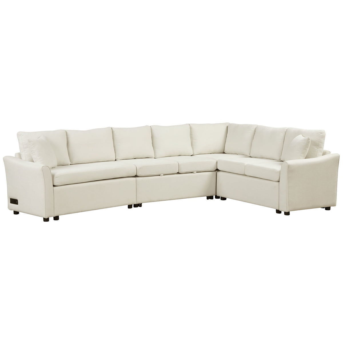 124.8 Shaped Sofa Convertible Sofa Bed Pull ut SofOa Sleeper