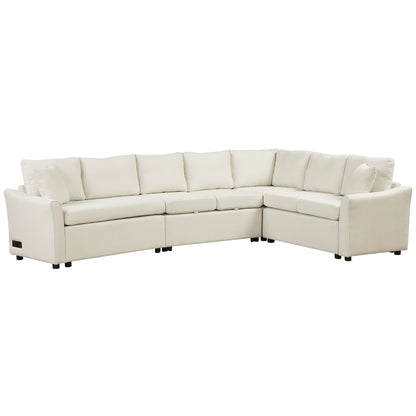 124.8 Shaped Sofa Convertible Sofa Bed Pull ut SofOa Sleeper