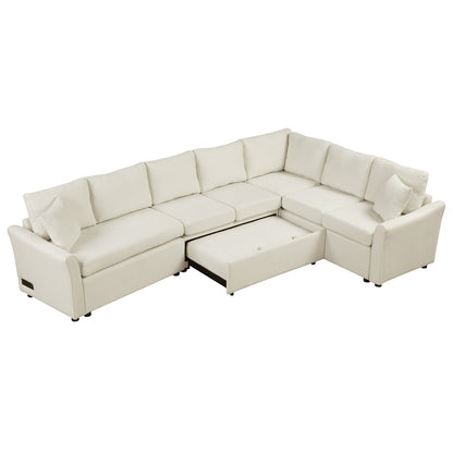 124.8 Shaped Sofa Convertible Sofa Bed Pull ut SofOa Sleeper