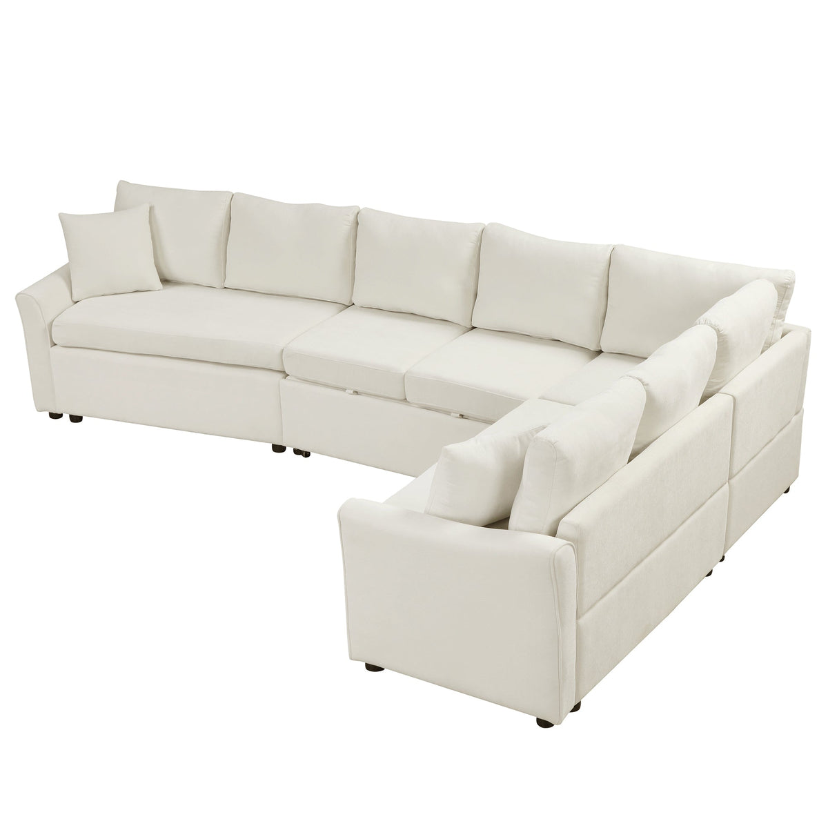 124.8 Shaped Sofa Convertible Sofa Bed Pull ut SofOa Sleeper