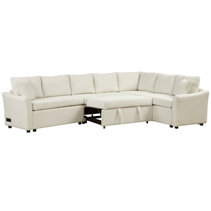 124.8 Shaped Sofa Convertible Sofa Bed Pull ut SofOa Sleeper