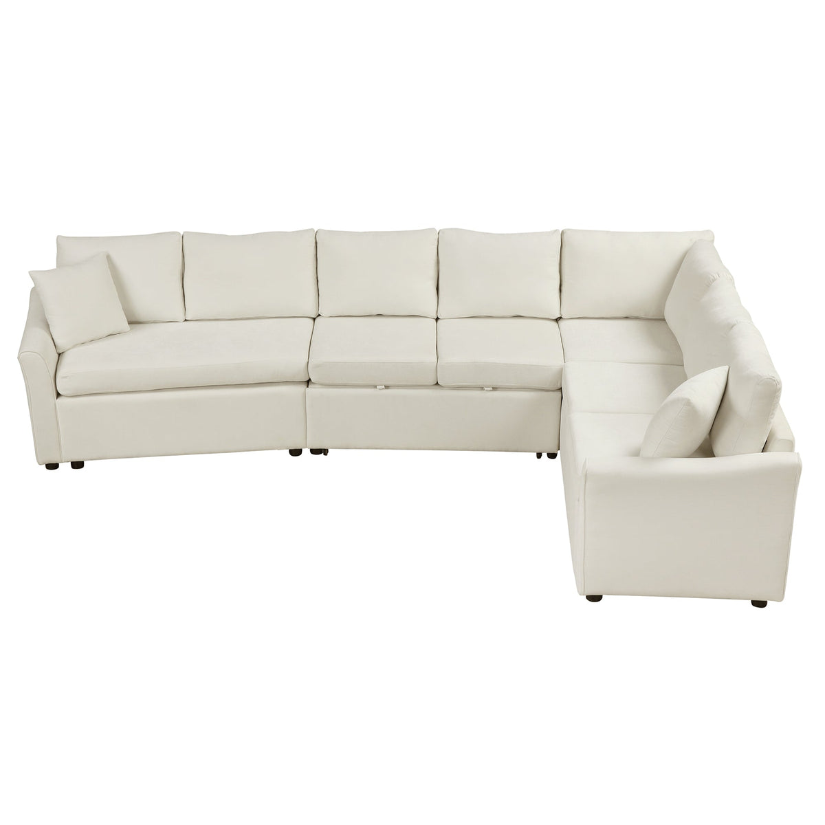 124.8 Shaped Sofa Convertible Sofa Bed Pull ut SofOa Sleeper