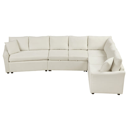 124.8 Shaped Sofa Convertible Sofa Bed Pull ut SofOa Sleeper