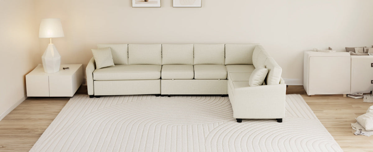 124.8 Shaped Sofa Convertible Sofa Bed Pull ut SofOa Sleeper