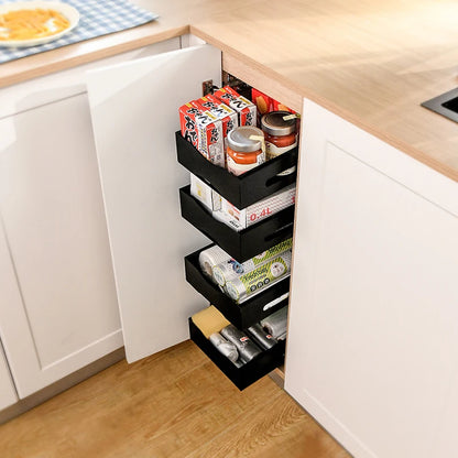Low MOQ Home Kitchen Storage Shelf Sliding Out Pantry Organization
