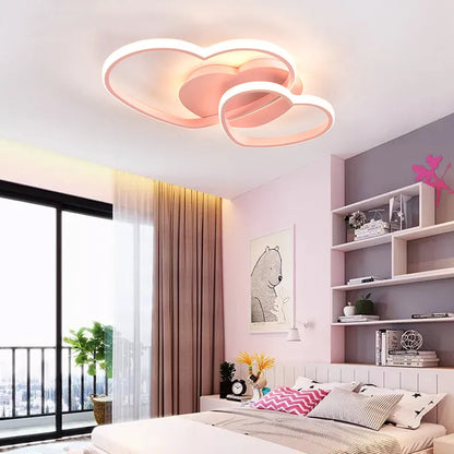 Led Light for Women Princess Heart Shape Ceiling Bedroom Lights Lamp