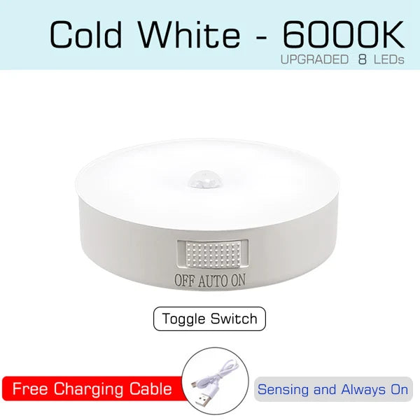 Motion Sensor Light USB Rechargeable Night Light LED Lamp
