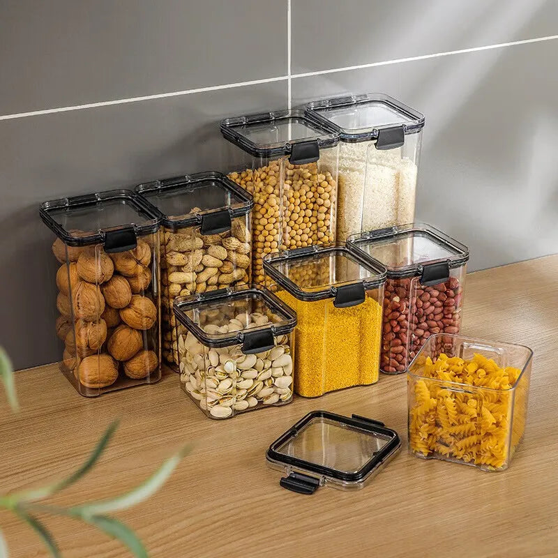 Plastic Kitchen and Pantry Organization Canisters