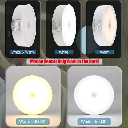 Motion Sensor Light USB Rechargeable Night Light LED Lamp