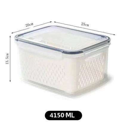 Organizer Fresh Vegetable Fruit Boxes Drain Basket Storage