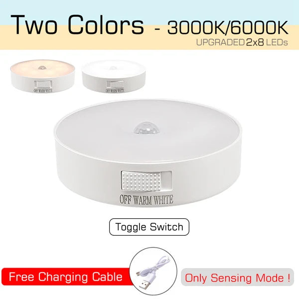 Motion Sensor Light USB Rechargeable Night Light LED Lamp