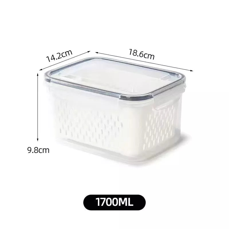 Organizer Fresh Vegetable Fruit Boxes Drain Basket Storage
