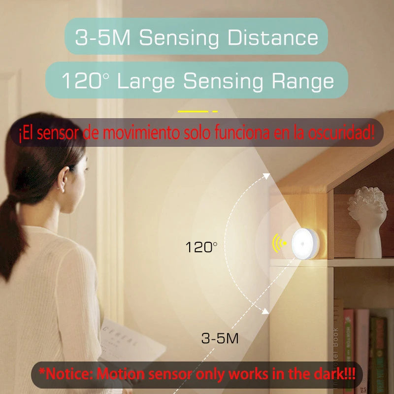 Motion Sensor Light USB Rechargeable Night Light LED Lamp