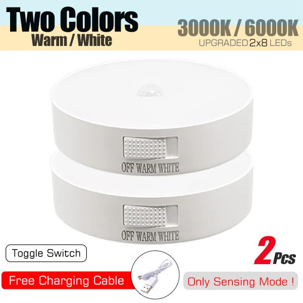 Motion Sensor Light USB Rechargeable Night Light LED Lamp