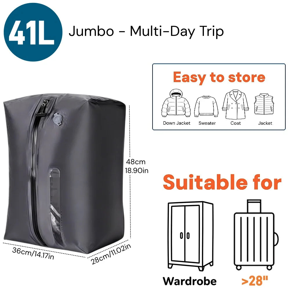 Vacuum Storage Bags, Travel Essentials Suitcases Clothes Organizer Packaging Bag
