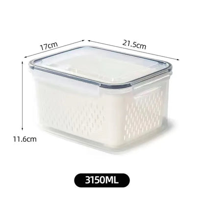 Organizer Fresh Vegetable Fruit Boxes Drain Basket Storage