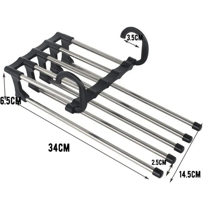 Adjustable Multiple Fold Pants Hangers Pants Rack Hangers for Pants Clothes