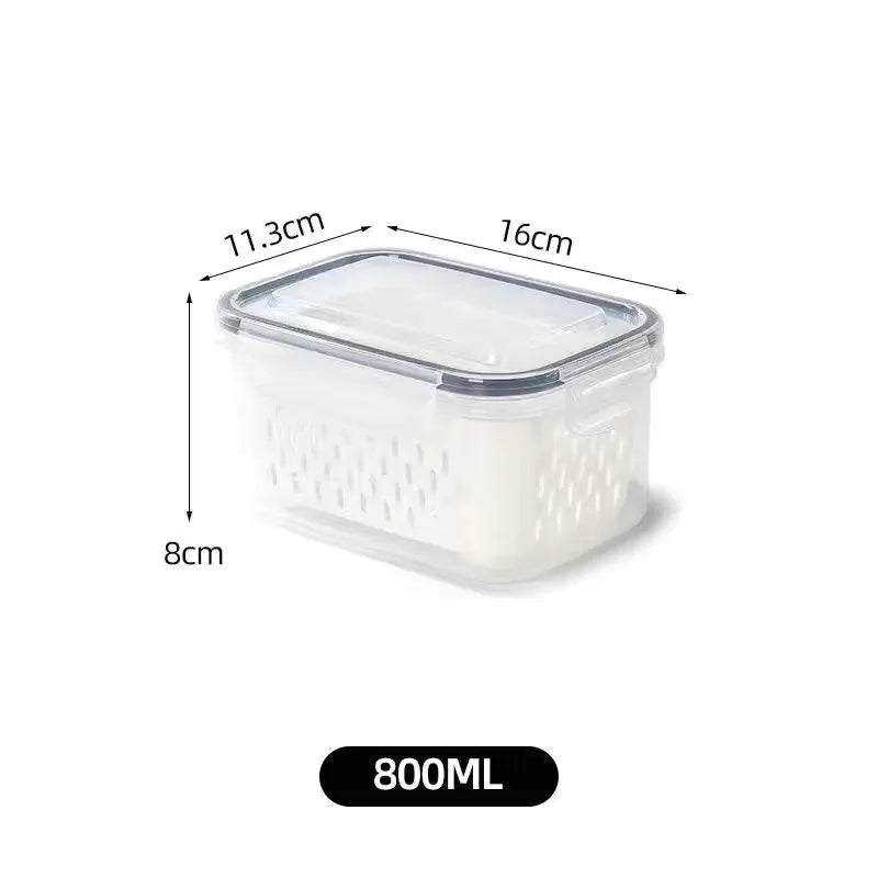 Organizer Fresh Vegetable Fruit Boxes Drain Basket Storage