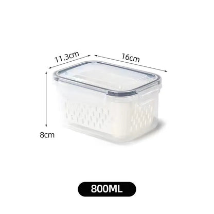 Organizer Fresh Vegetable Fruit Boxes Drain Basket Storage