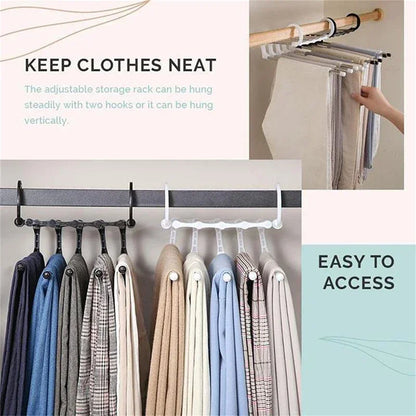 Adjustable Multiple Fold Pants Hangers Pants Rack Hangers for Pants Clothes