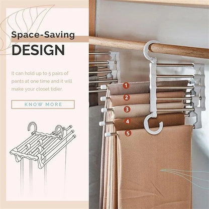 Adjustable Multiple Fold Pants Hangers Pants Rack Hangers for Pants Clothes
