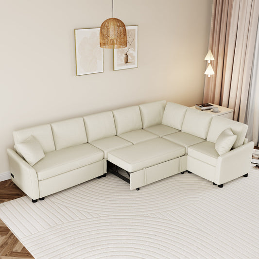 124.8 Shaped Sofa Convertible Sofa Bed Pull ut SofOa Sleeper