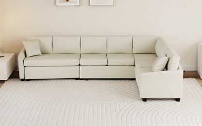 124.8 Shaped Sofa Convertible Sofa Bed Pull ut SofOa Sleeper